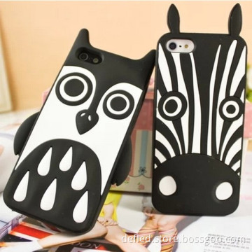 Marc Creatures Cute 3D Cartoon Silicon Case Zebra Case for iPhone4s 5s